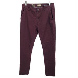Scott James Mens 34 x 32 wine purple skinny slim fit jeans stretch cotton blend